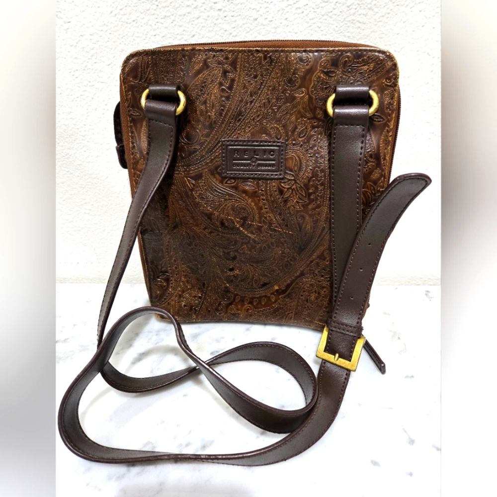 Relic By Fossil Paisley Embossed Vegan Leather Crossbody Purse